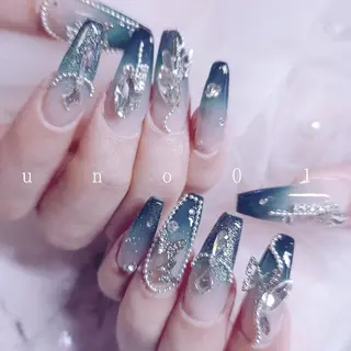 ネイル 梅田🦄中崎町🩵 u n o 0 1のネイルデザイン