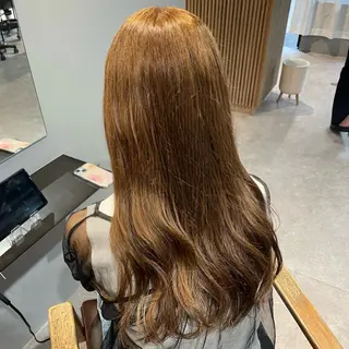 ロング Mimi🎀ブリーチ なし透明感 Ｗカラーのヘアスタイル