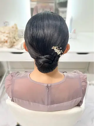 セミロング ヘアアレンジ ヘアセット専門店 Rのヘアスタイル