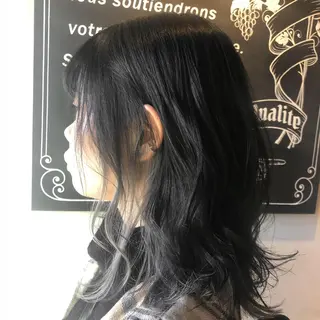 ミディアム カラー yuuka🌻 ハイライト/艶カラーのヘアスタイル