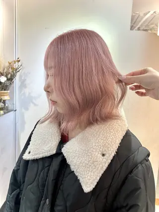 ミディアム カラー ヘアアレンジ 韓国/ハイトーン/ ボブ🎀MIKU🎀のヘアスタイル