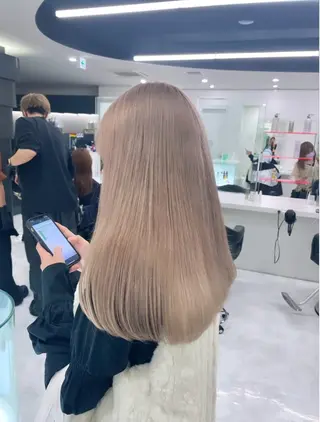 セミロング カラー 渋谷人気1位✨カラー 縮毛、髪質改善のヘアスタイル