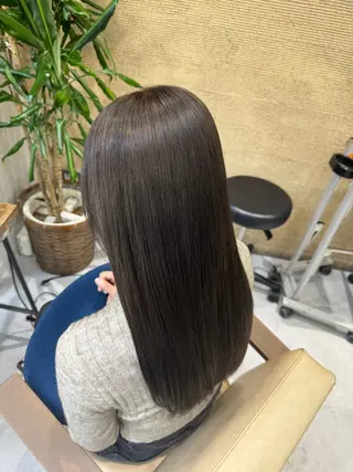 ロング カラー ブリーチなしwカラー /艶カラー/oukaのヘアスタイル