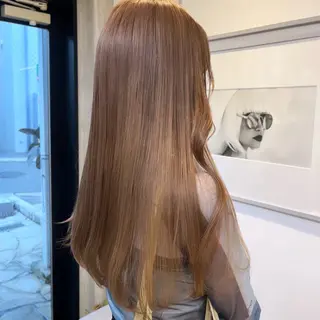 ロング カラー カジュアルを女っぽく 𝗮𝘆𝗮𝗰𝗼のヘアスタイル