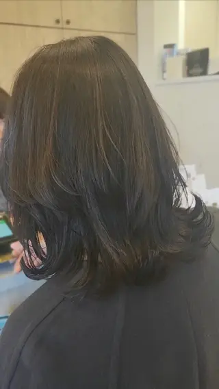 ミディアム カラー 垢抜けパーマヘア🍯 ジルのヘアスタイル