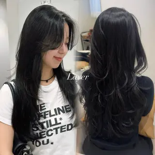 ロング 韓国𝐻𝑎𝑖𝑟 🇰🇷🖤ハラのヘアスタイル