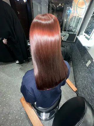 ロング カラー パーマ 髪質改善⭐️縮毛矯正 中野⭐️Rinaのヘアスタイル