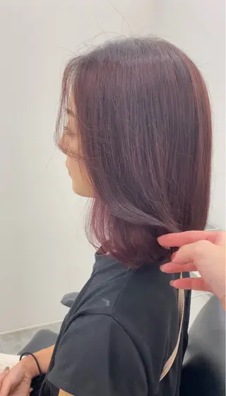 ミディアム 松林 加菜のヘアスタイル