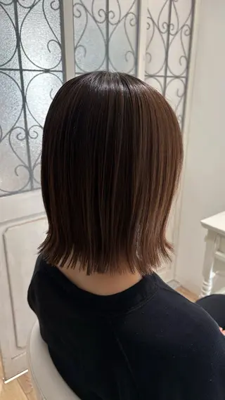 ミディアム カラー 似合わせ 顔周りYUUGAのヘアスタイル