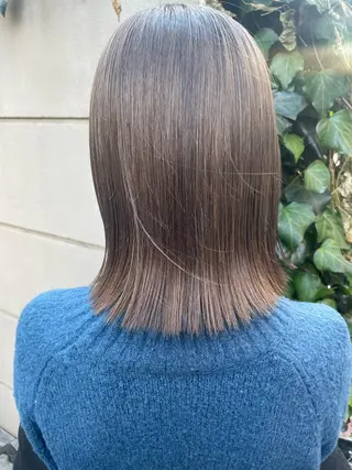ミディアム カラー ヘアアレンジ satsuki 暖色・ブラウンカラーのヘアスタイル