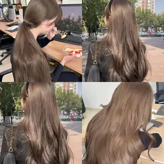ロング カラー ダブルカラー🤍 髪質改善／原島のヘアスタイル