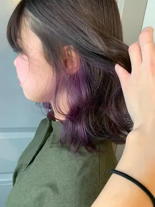 ミディアム カラー ヘアアレンジ 古賀 侑磨のヘアスタイル