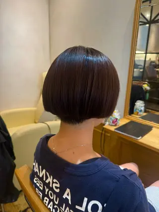 ショート 透明感カラー💜 モテ髪 空陽💙のヘアスタイル