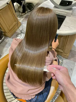 セミロング カラー 木屋元一/透明感 /前髪/ショートボブのヘアスタイル