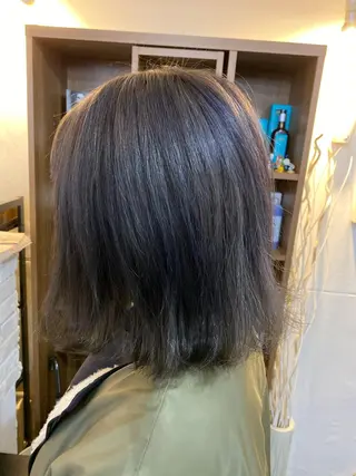 ミディアム カラー ヘアアレンジ 【艶髪×韓国風】 毛流れ職人 RYOのヘアスタイル