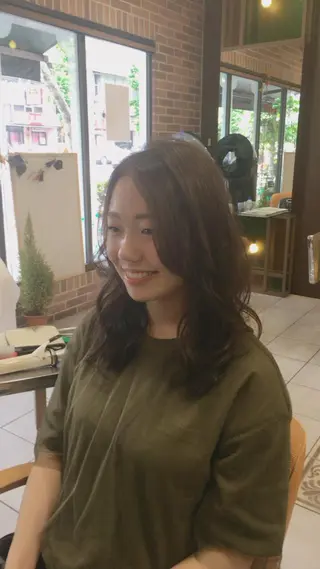 セミロング カラー Blossom大塚 ディレクター永野のヘアスタイル