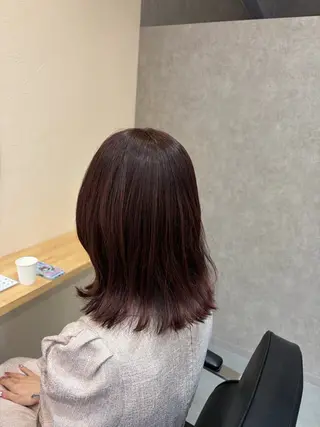 セミロング カラー 🎀似合わせカット 🎀透明感カラー💞のヘアスタイル