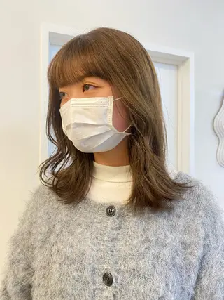 ミディアム カラー ichika/福岡 /透明感カラー🤎のヘアスタイル