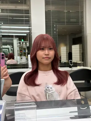カラー 透明感ベージュ🤎 ナチュラルレイヤーのヘアスタイル