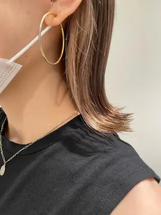 ミディアム カラー stylist トモヤのヘアスタイル