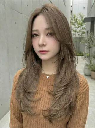 ロング ✨ブリーチなし× 髪質改善⚡新宿駅近のヘアスタイル