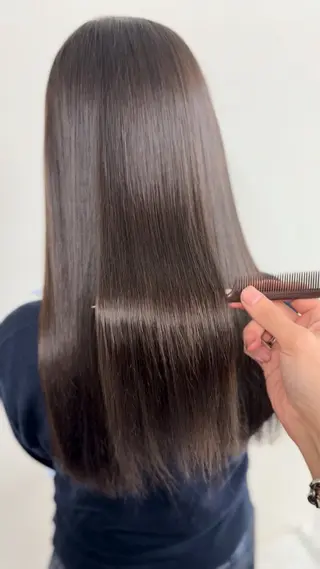 ロング りきと🦋河原町 縮毛矯正/艶カラーのヘアスタイル