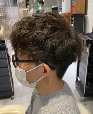 ショート パーマ メンズ 金子 富士のヘアスタイル