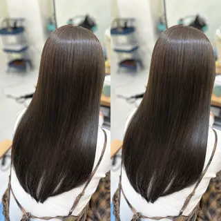 ロング カラー 縮毛矯正×ボブ💎 髪質改善/木下のヘアスタイル