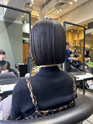 ショート 縮毛矯正・似合わせ タナカ レイヤのヘアスタイル