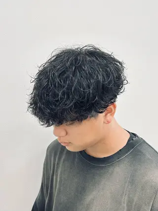 ミディアム パーマ メンズ 🏁メンズパーマ/ RYOYAのヘアスタイル