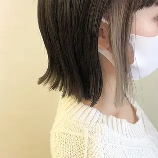 ミディアム カラー 齋藤 咲のヘアスタイル