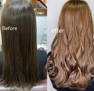 ロング カラー ヘアアレンジ 川上 麻梨阿のヘアスタイル
