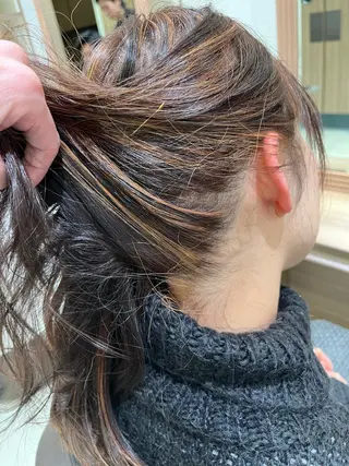 ロング カラー 低ダメ高明度 低ダメ高明度ハイトンのヘアスタイル