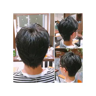 ショート パーマ メンズ なかの たくみのヘアスタイル