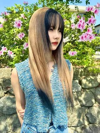 カラー 海外風ニュアンス パーマ/たいきのヘアスタイル