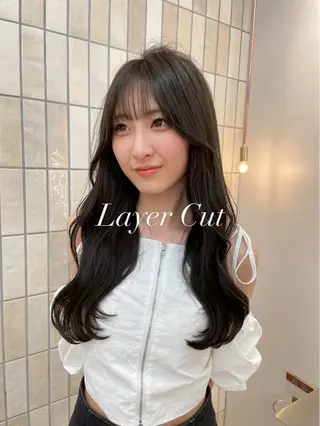 ロング さくら/似合わせレ イヤー/美カラー🖤のヘアスタイル