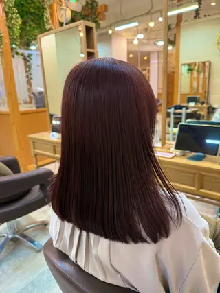 ミディアム カラー 丸山 弘基のヘアスタイル