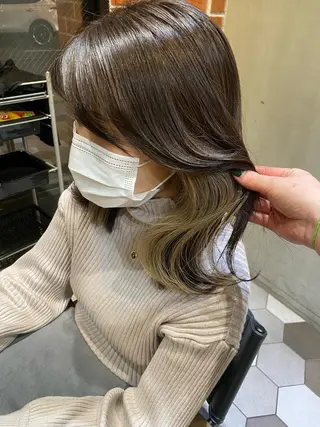 ミディアム 髪質改善韓国レイヤー SHIORI🦋のヘアスタイル