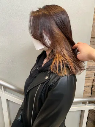 ミディアム 艶カラー　宮﨑 蒼のヘアスタイル