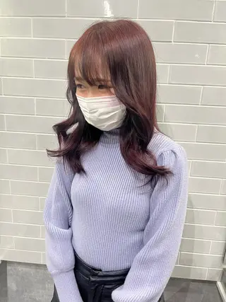 セミロング カラー 韓国ヘア🇰🇷 RYOTAのヘアスタイル