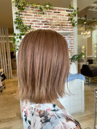 ミディアム カラー 東恩納 誠のヘアスタイル