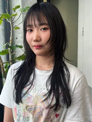ロング ハッシュカット カシマハヤトのヘアスタイル