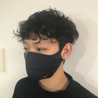 ショート パーマ メンズカット オカムラリョウのヘアスタイル