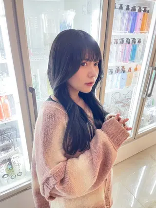 セミロング カラー KOGA／ パーマモデル募集のヘアスタイル