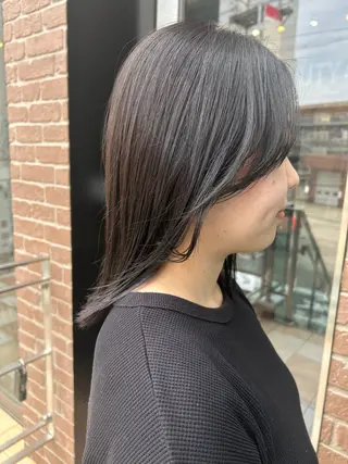 ミディアム カラー 久木原 ゆりのヘアスタイル