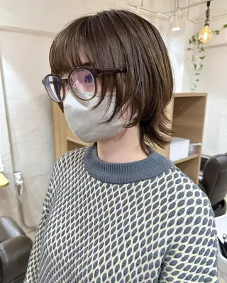 ショート カラー パーマ 銀座No.1髪質改善 縮毛矯正/本木のヘアスタイル