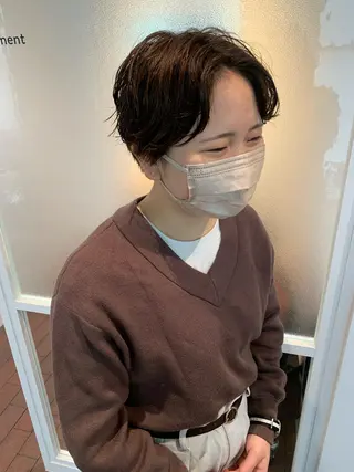 ショート パーマ 片岡 由依のヘアスタイル