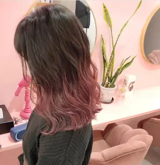 ミディアム カラー プル艶職人/ にしものヘアスタイル