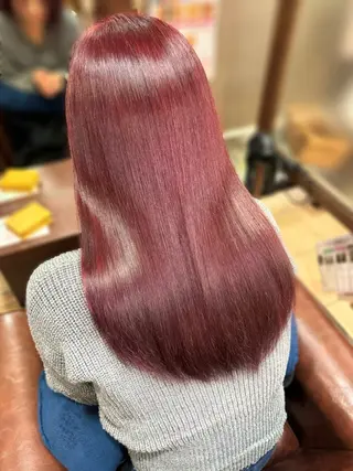 ロング カラー ヘアアレンジ ﾌｳｶ ｶｯﾄ＆ﾊﾟｰﾏ募集のヘアスタイル