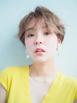 ショート カラー 水口 英里のヘアスタイル